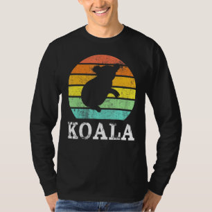Camiseta Vintage Retro Koala Sunset Silhouette Animal Tee