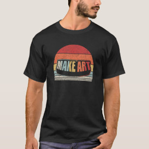 Camiseta Vintage Retro Make Painter Artist Professora Artsy