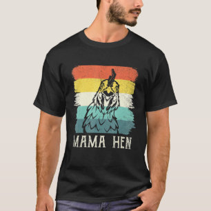 Camiseta Vintage Retro Mama Hen Cute Chicken Mãe Mãe