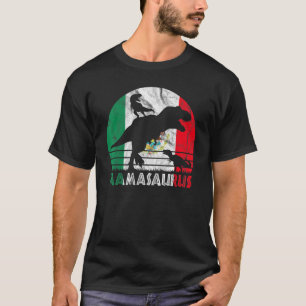 Camiseta Vintage Retro Mamasaurus Sunset Para Mãe Mexicana