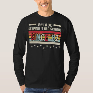 Camiseta Vintage Retro Mantém A Velha Escola Desde 1982