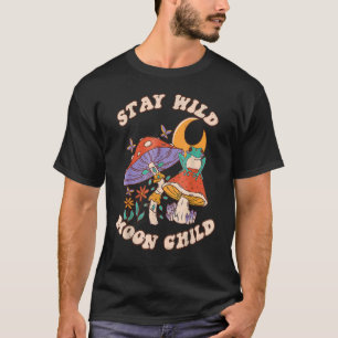 Camiseta Vintage Retro Mantenha-Se Selvagem Sapo Da Lua Cog