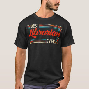 Camiseta Vintage Retro Melhor Bibliotecário do Mundo