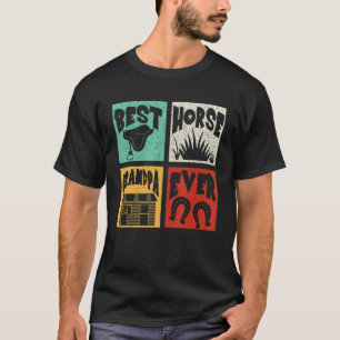 Camiseta Vintage Retro Melhor Cavalo Bonito Vovô Ever Farme