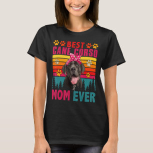 Camiseta Vintage Retro Melhor Corso Canavial Mãe Cachorro B
