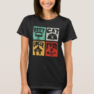 Camiseta Vintage Retro Melhor Gato Tio Nunca Correspondente