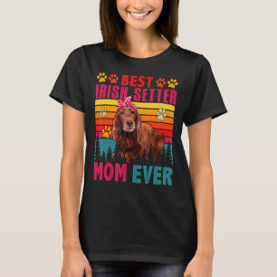 Camiseta Vintage Retro Melhor Irlandesa Setadora Mãe Cão Ca