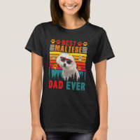 Vintage Retro Melhor Pai Maltês De Cão Cachorro