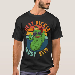 Camiseta Vintage Retro Melhor Pickle Papai de Todos os Temp