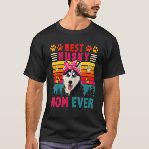Camiseta Vintage Retro Melhor Rouco Mamãe Cão Cachorro Cach