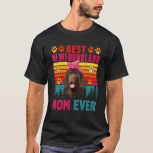 Camiseta Vintage Retro Melhor Terra Nova Mãe Cachorro Cacho