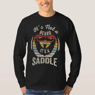 Camiseta Vintage Retro Não é uma barba É um Urso de sela