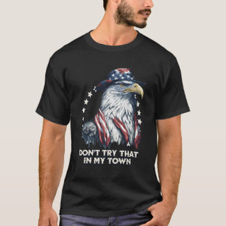 Camiseta Vintage Retro Não Tente Isso Na Minha Americana