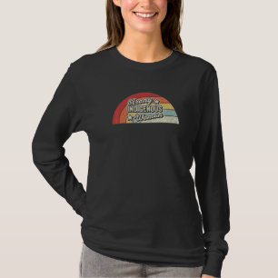 Camiseta Vintage Retro Nativo Americano Forte Indígena Wo