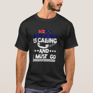 Camiseta Vintage Retro Nova Zelândia Está Chamando Eu Tenho