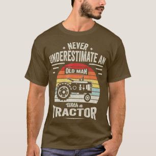 Camiseta Vintage Retro Nunca Subestima Um Velho Com