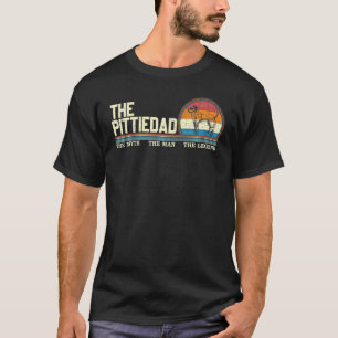 Camiseta Vintage Retro O Pittie Cachorro Pai Pitbull Silhue