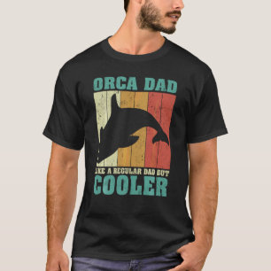 Camiseta Vintage Retro Orca Pai como um Pai regular do pai