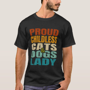Camiseta Vintage Retro Orgulhoso Gatos Infantis Dogs Lady K