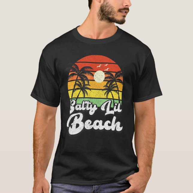 Camiseta Vintage Retro Palm Tree Summer Vacty Lil (Frente)