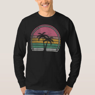 Camiseta Vintage Retro Palm Tree Tropical Beach Summer Vac