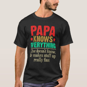 Camiseta Vintage Retro Papa sabe tudo Dia dos Pais F