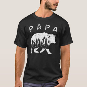 Camiseta Vintage Retro Papa Urso Correspondente Família Boh