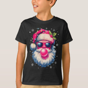 Camiseta Vintage Retro Papais noeis Pink de Natal Bolha