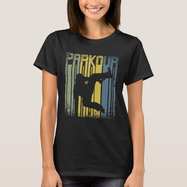Camiseta Vintage Retro Parkour Freerunning (Frente)