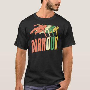 Camiseta Vintage Retro Parkour Funny Parkour em Execução