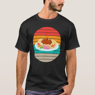 Camiseta Vintage Retro Pasta Graphic Impressão Para Comida