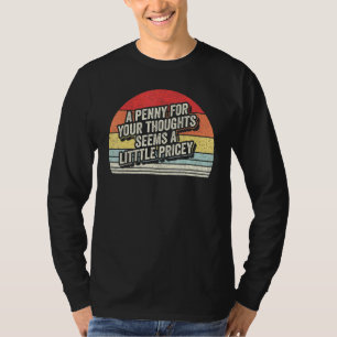 Camiseta Vintage Retro Penny Para Seus Pensamentos Sarcásti