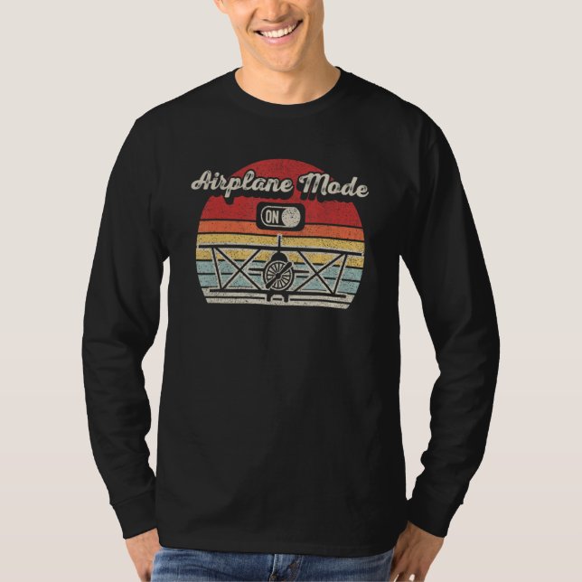 Camiseta Vintage Retro Piloto Voador Modo 1 (Frente)