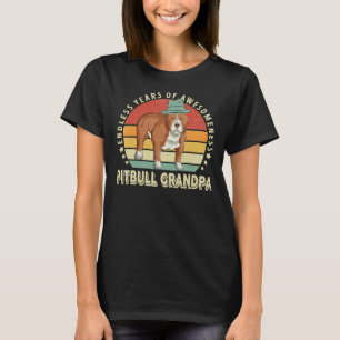 Camiseta Vintage Retro Pitbull Vovô Correspondente Cão Fami