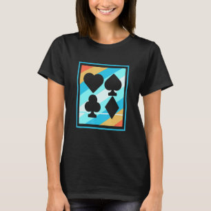 Camiseta Vintage Retro Poker Casino Símbolos Gambler