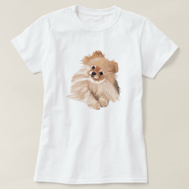 Camiseta Vintage Retro Pomeranian (Frente do Design)