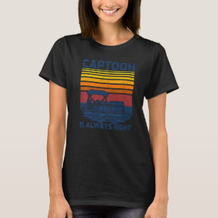 Camiseta Vintage Retro Pontoon Boat Capitão Captoon É Alwa