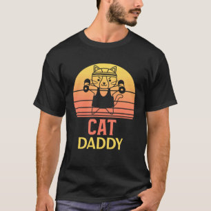 Camiseta Vintage Retro Pôr do Sol Ca Cat Daddy Oitenta Gato