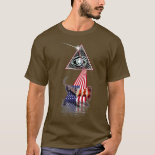 Camiseta Vintage Retro Prism Bandeira dos EUA