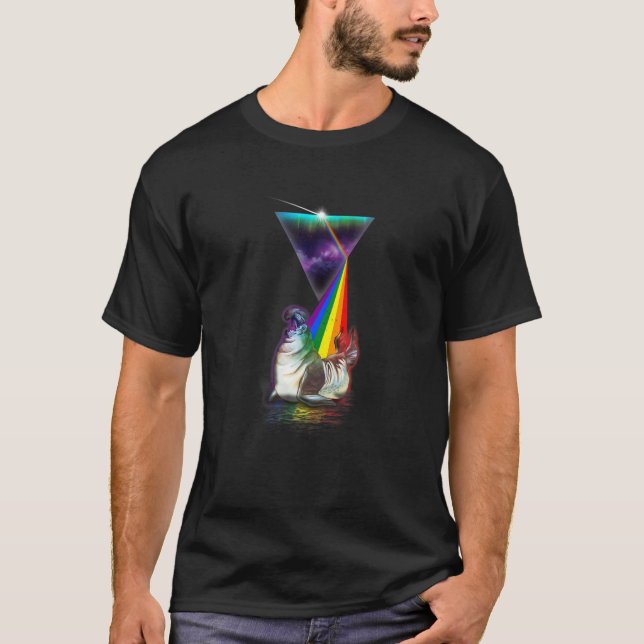 Camiseta Vintage Retro Prism Elephant Seal (Frente)