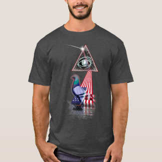 Camiseta Vintage Retro Prism EUA Flag Pigeon