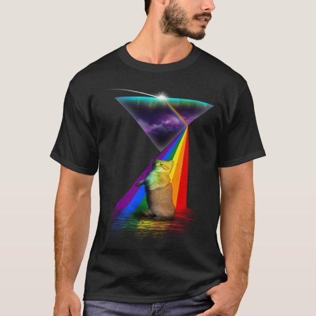 Camiseta Vintage Retro Prism Munchkin Cat (Frente)