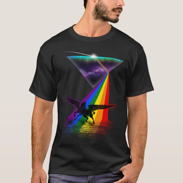 Camiseta Vintage Retro Prism Pegasus (Frente)