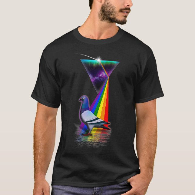 Camiseta Vintage Retro Prism Pigeon (Frente)