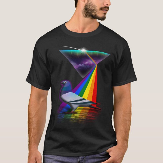 Camiseta Vintage Retro Prism Pigeon (Frente)