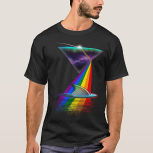 Camiseta Vintage Retro Prism Shark Fin