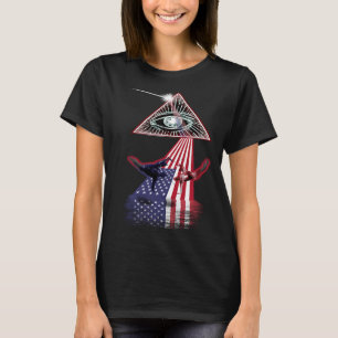 Camiseta Vintage Retro Prism Sinalizador dos EUA Capoeira