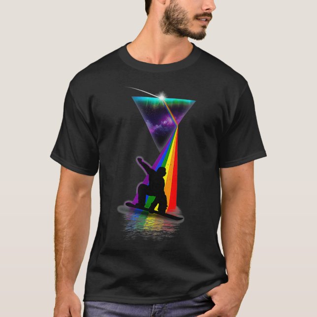 Camiseta Vintage Retro Prism Snowboard (Frente)