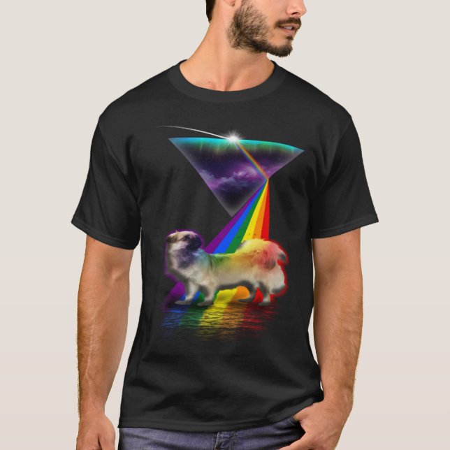 Camiseta Vintage Retro Prism Tibetan Spaniel (Frente)