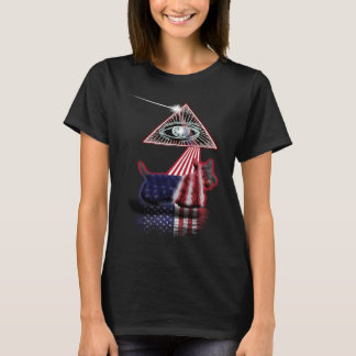 Camiseta Vintage Retro Prisma Bandeira dos EUA Patterdale T